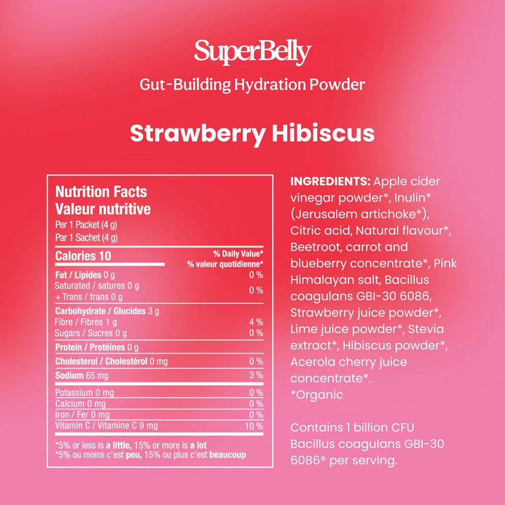 SuperBelly Hydration & Gut Mix | Strawberry Hibiscus - Echo Market