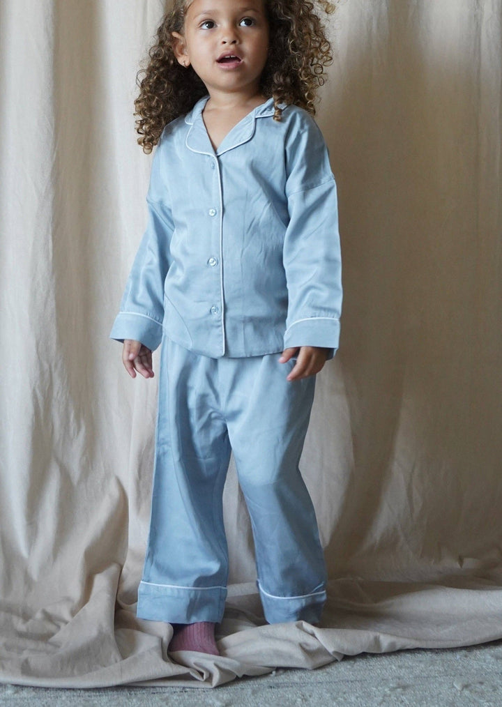 "Sweet Dreams" Two - Piece Pajamas Set | Cloud Blue - Echo Market