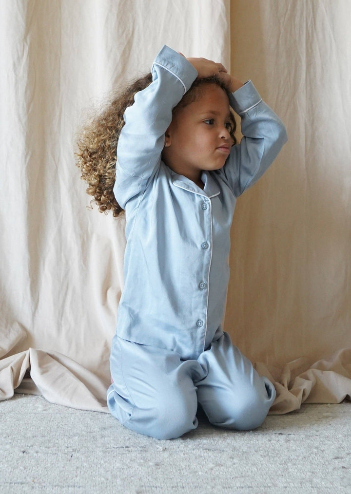 "Sweet Dreams" Two - Piece Pajamas Set | Cloud Blue - Echo Market