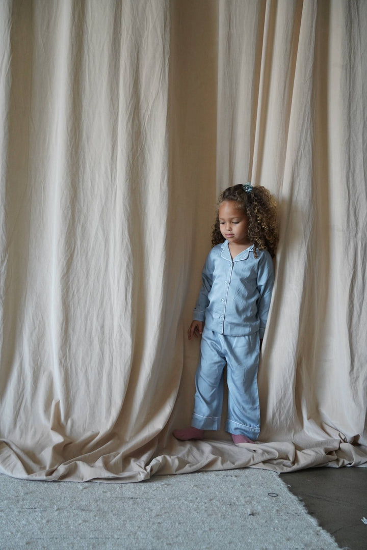 "Sweet Dreams" Two - Piece Pajamas Set | Cloud Blue - Echo Market