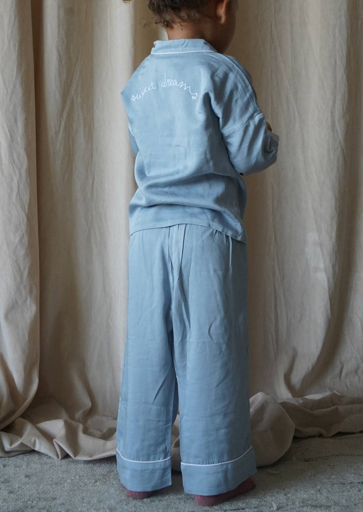 "Sweet Dreams" Two - Piece Pajamas Set | Cloud Blue - Echo Market