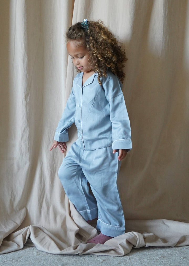 "Sweet Dreams" Two - Piece Pajamas Set | Cloud Blue - Echo Market