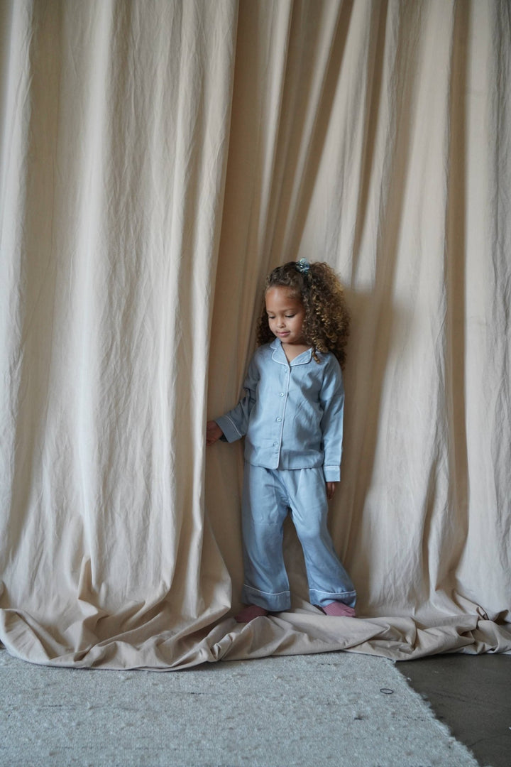 "Sweet Dreams" Two - Piece Pajamas Set | Cloud Blue - Echo Market