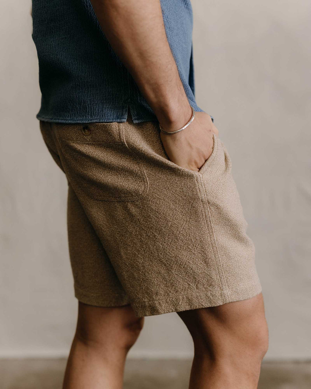 The Apres Short | Linen Tweed - Echo Market