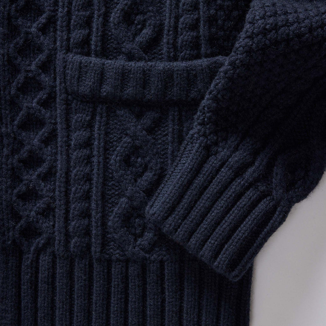 The Cascade Shawl Cardigan | Heather Marine - Echo Market