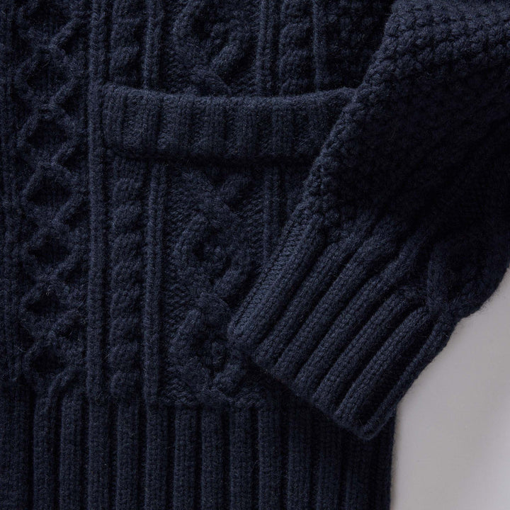 The Cascade Shawl Cardigan | Heather Marine - Echo Market