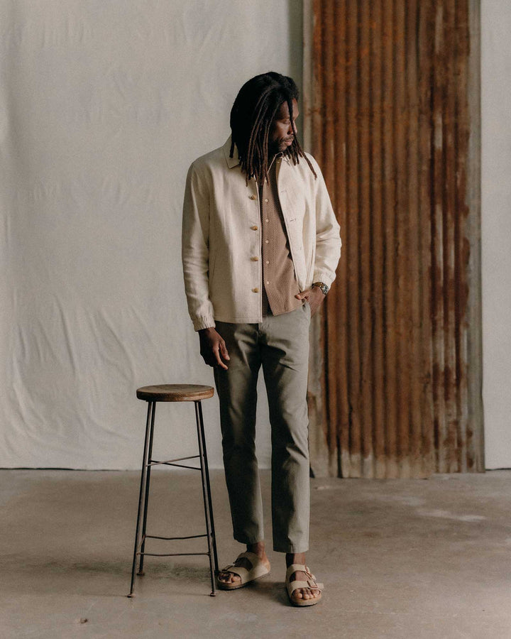 The Crew Jacket | Seeded Natural Sashiko - Echo Market