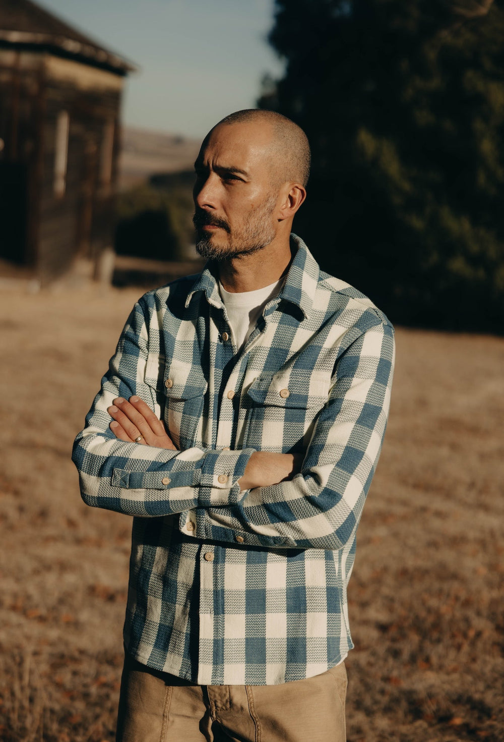 The Division Shirt | Washed Indigo Check - Echo Market