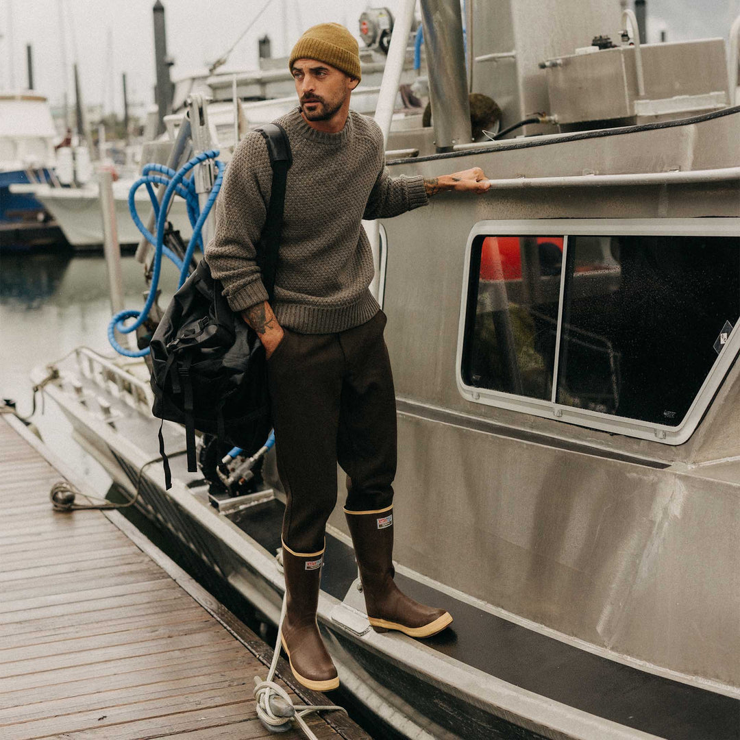 The Fisherman Sweater | Taupe Merino - Echo Market