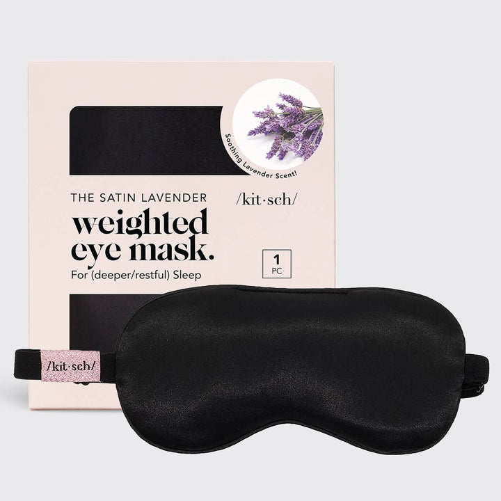 The Lavender Weighted Satin Eye Mask - Echo Market