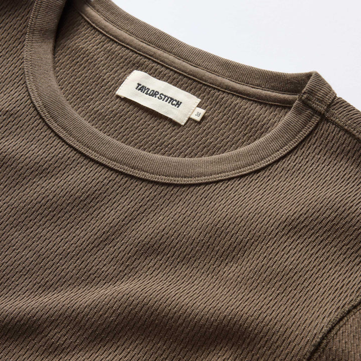 The Organic Cotton Waffle Crew Long Sleeve - Echo Market