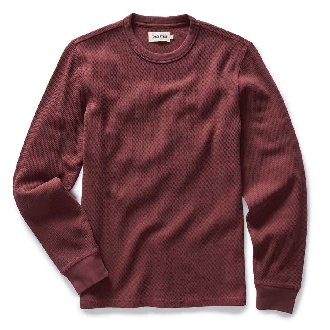 The Organic Cotton Waffle Crew Long Sleeve - Echo Market
