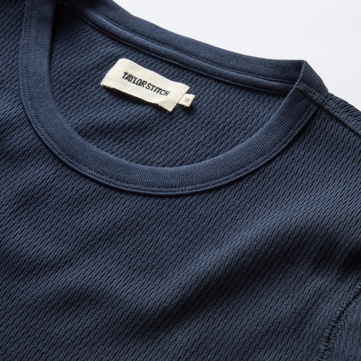 The Organic Cotton Waffle Crew Long Sleeve - Echo Market
