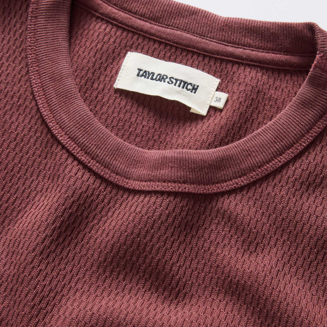 The Organic Cotton Waffle Crew Long Sleeve - Echo Market
