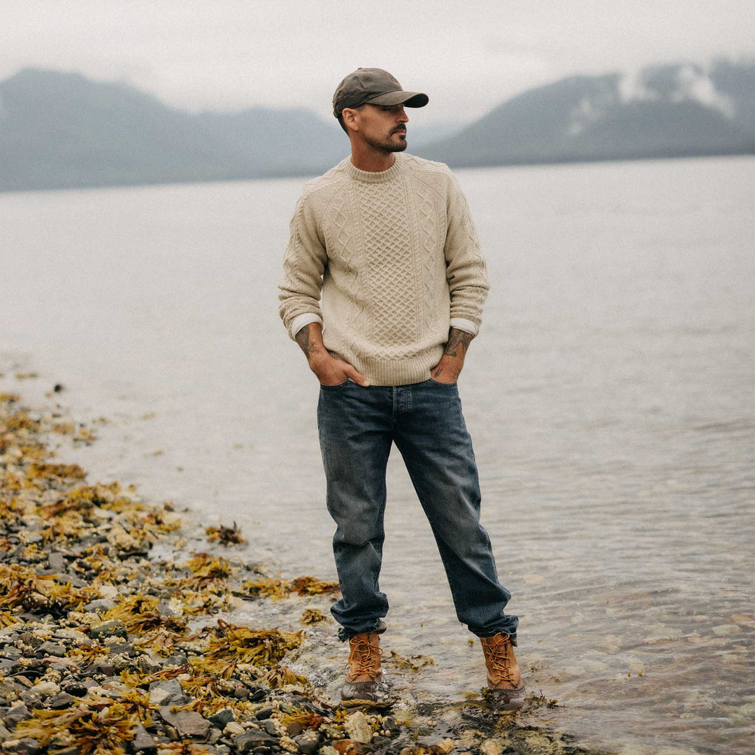 The Orr Sweater | Marled Oat Merino - Echo Market