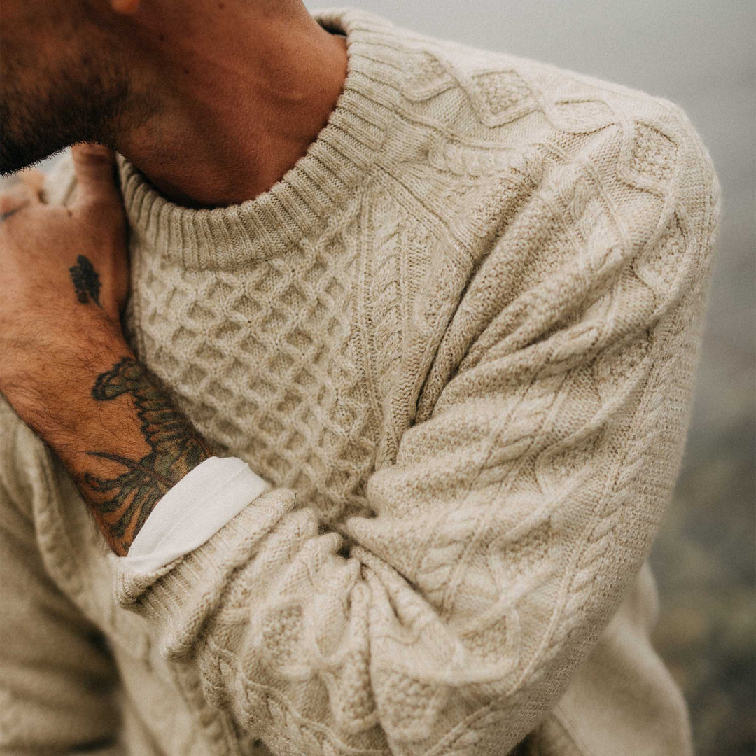 The Orr Sweater | Marled Oat Merino - Echo Market