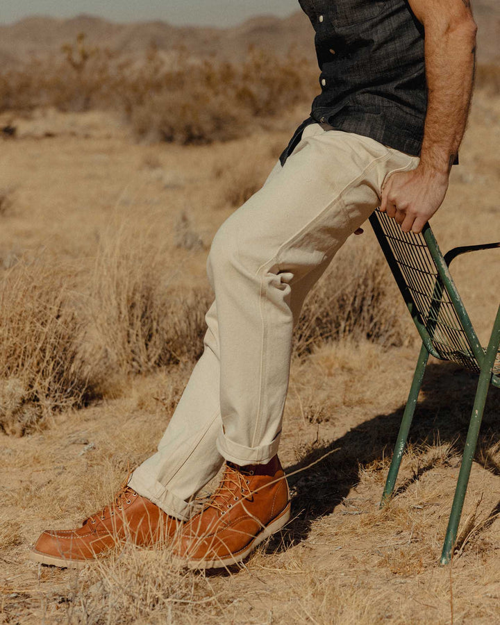 The Painter Pant | Seeded Natural Chipped Canvas - Echo Market