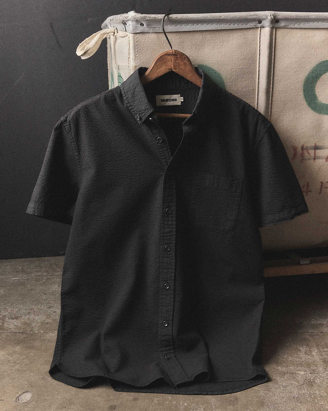 The Short Sleeve Jack | Faded Black Seersucker - Echo Market