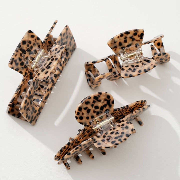 Wild Leopard Large | Assorted Large Claw Clips - Echo Market