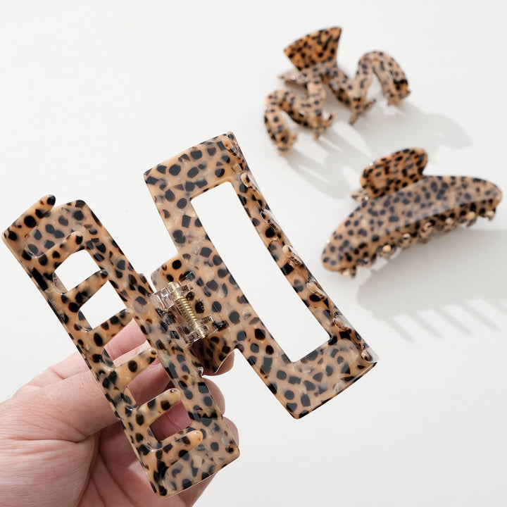 Wild Leopard Large | Assorted Large Claw Clips - Echo Market
