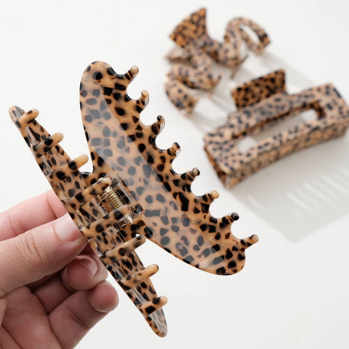 Wild Leopard Large | Assorted Large Claw Clips - Echo Market