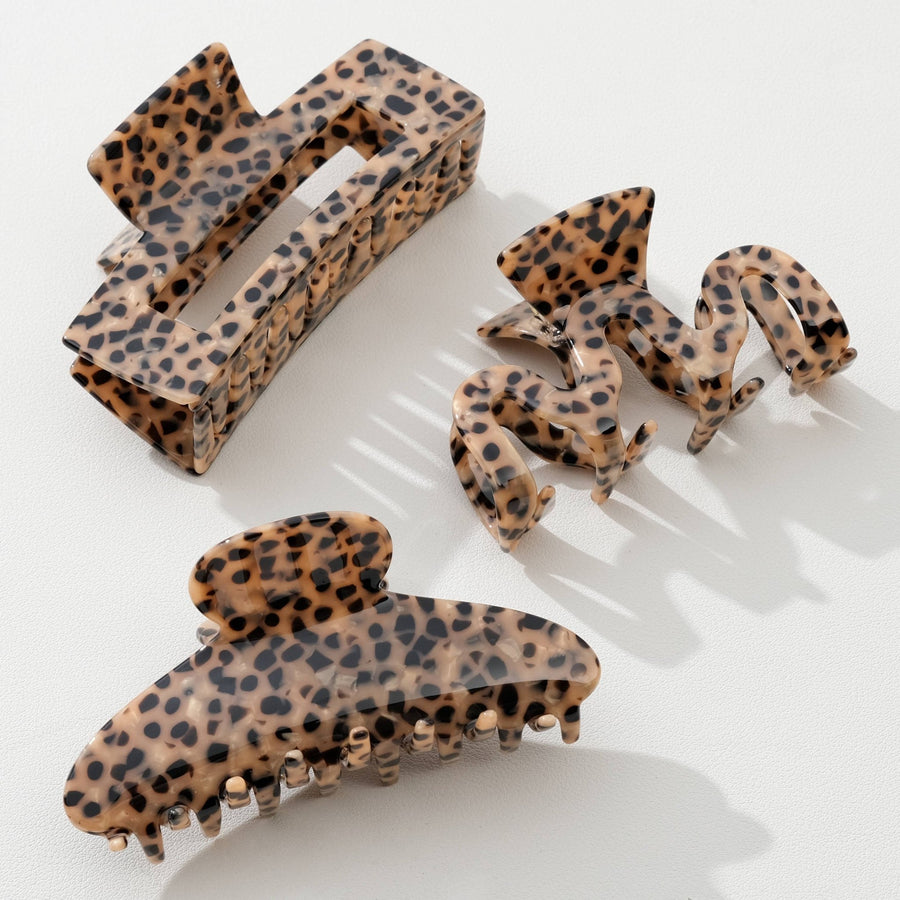 Wild Leopard Large | Assorted Large Claw Clips - Echo Market