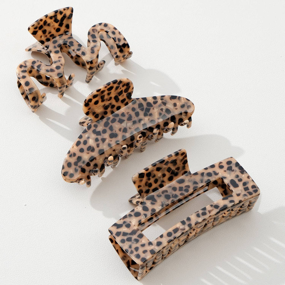 Wild Leopard Large | Assorted Large Claw Clips - Echo Market