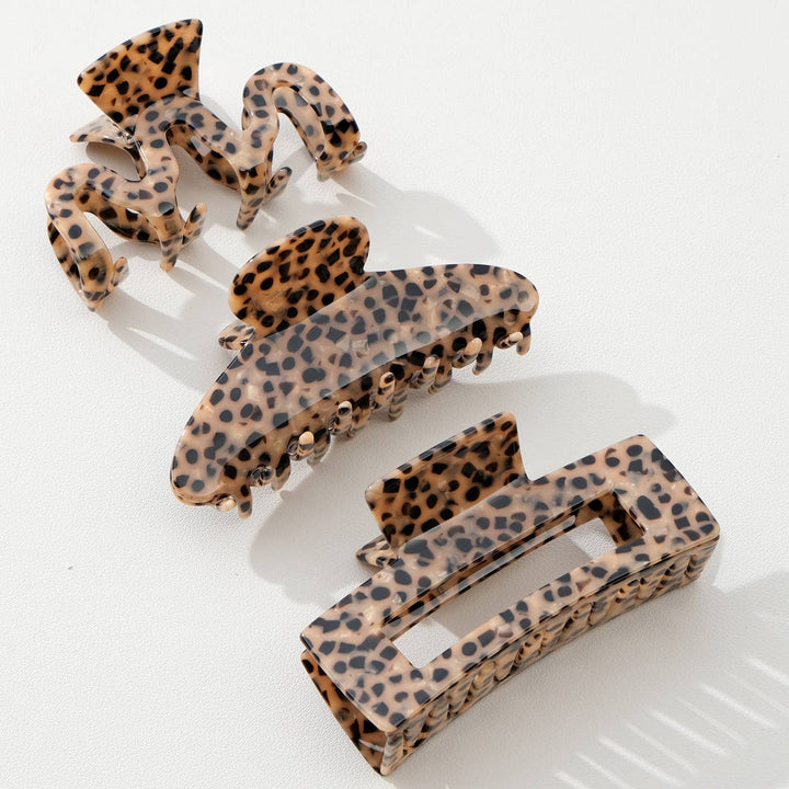 Wild Leopard Large | Assorted Large Claw Clips - Echo Market