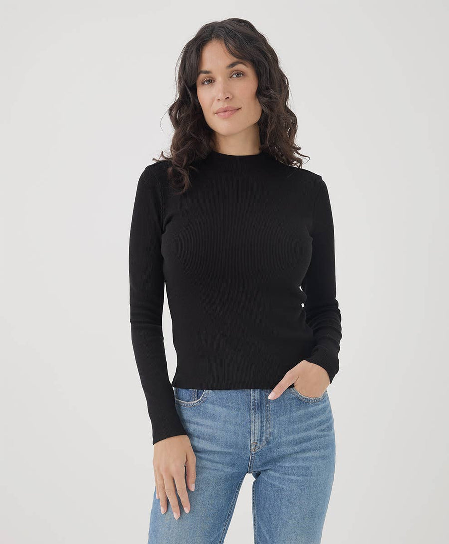 Women's Favorite Rib Mockneck Top - Echo Market