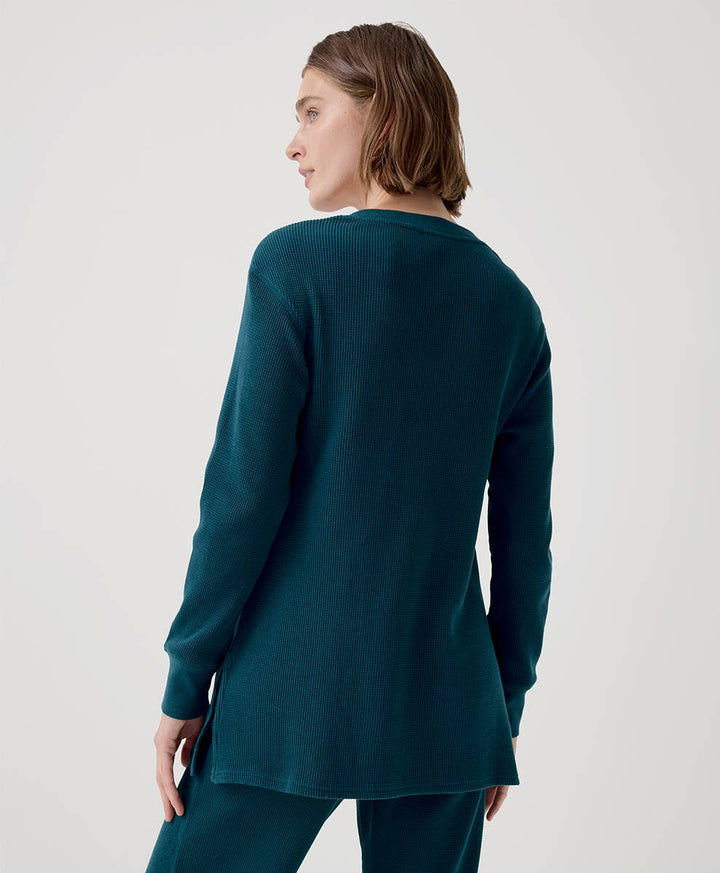 Women's Thermal Waffle V - Neck Tunic - Echo Market