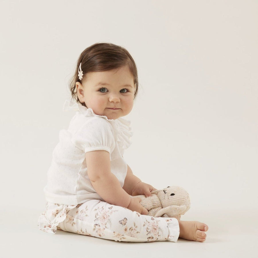 Butterfly Garden Ruffle Organic Cotton Leggings - Echo Market