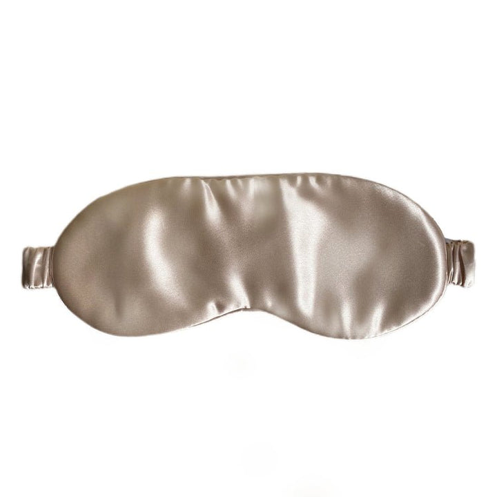 Organic Mulberry Silk Sleep Eye Mask in champagne.
