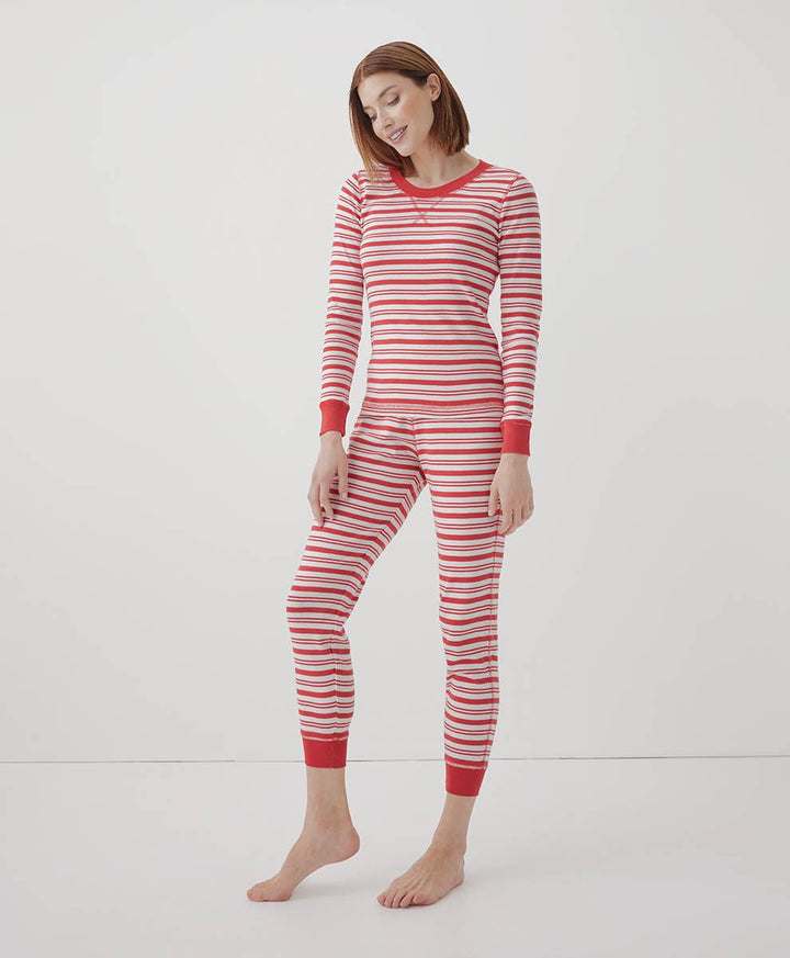Women’s Dream Bigger Pajama Set: Vintage Candy Cane / X-Small - Echo Market