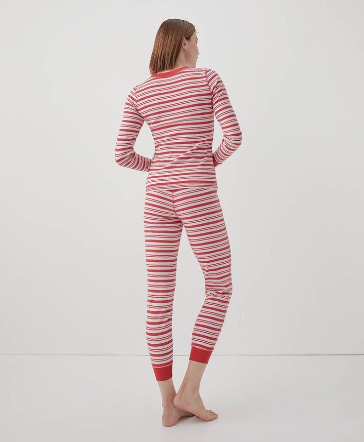 Women’s Dream Bigger Pajama Set: Vintage Candy Cane / X-Small - Echo Market