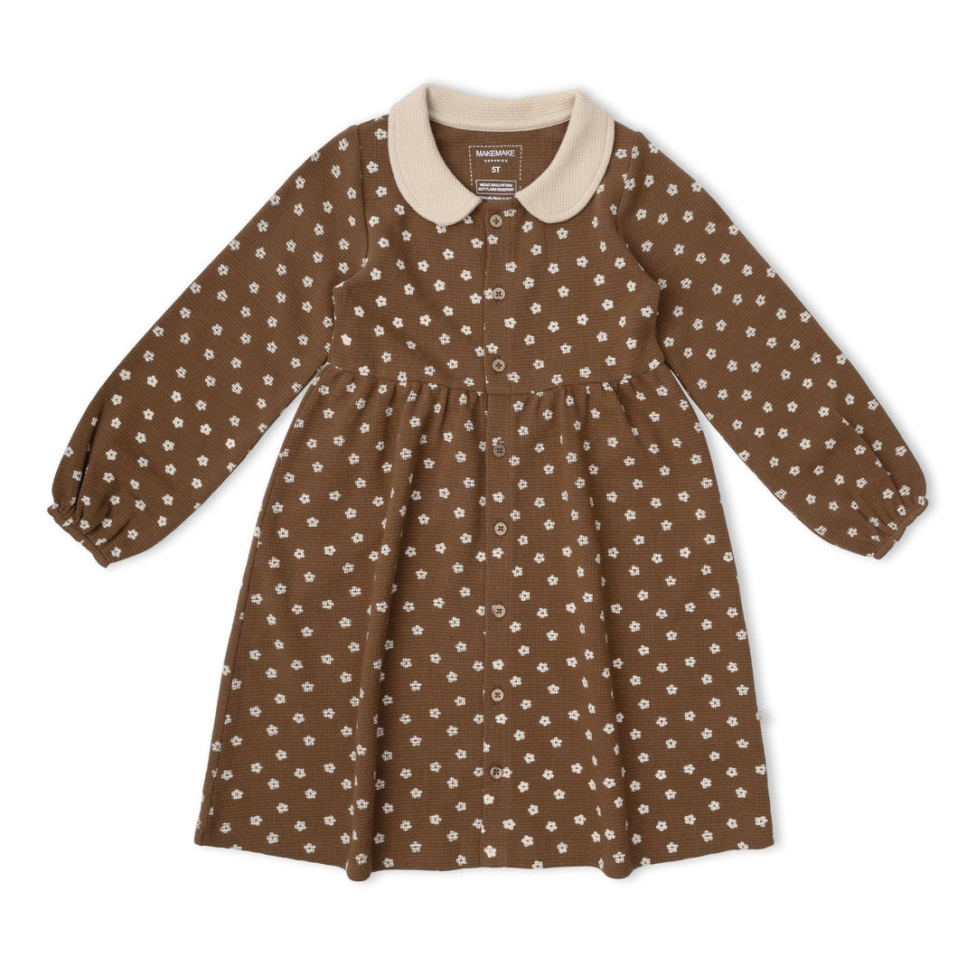 Organic Collared Dress | Chestnut Bloom