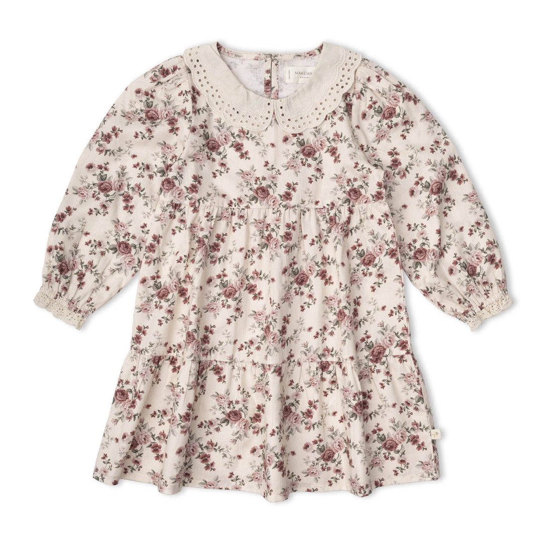 Organic Collar Tiered Dress | Wildrose