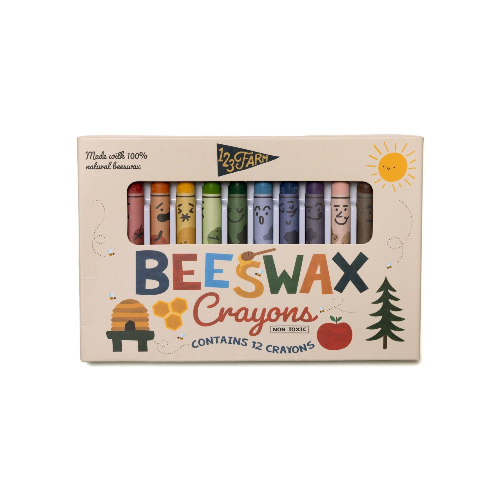 12 Beeswax Non-Toxic Crayons - Echo Market