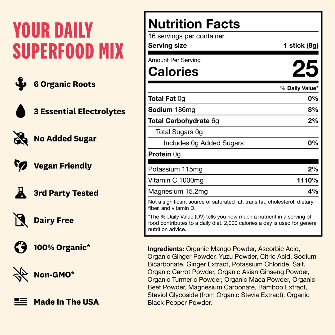 Superoot® Immunity Drink Mix | Ginger Strawberry