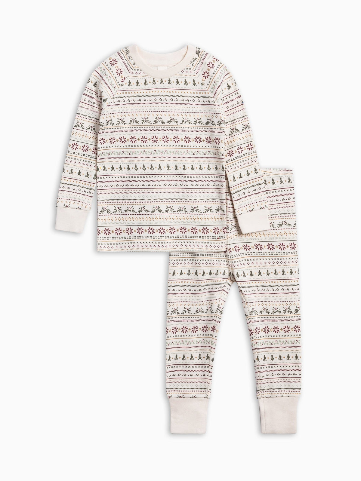 2 Piece Long Sleeve Jammie Set | Ivy Fairisle - Echo Market