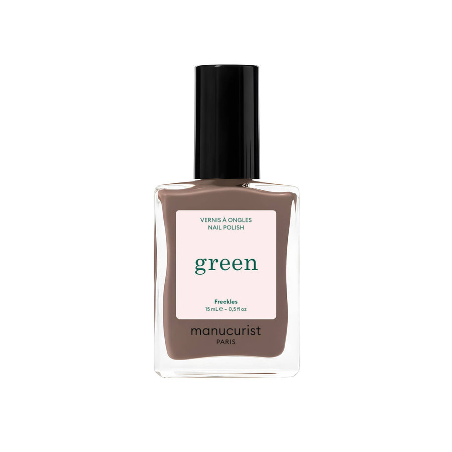 Manucurist nail polish bottle with a brown color on a white background