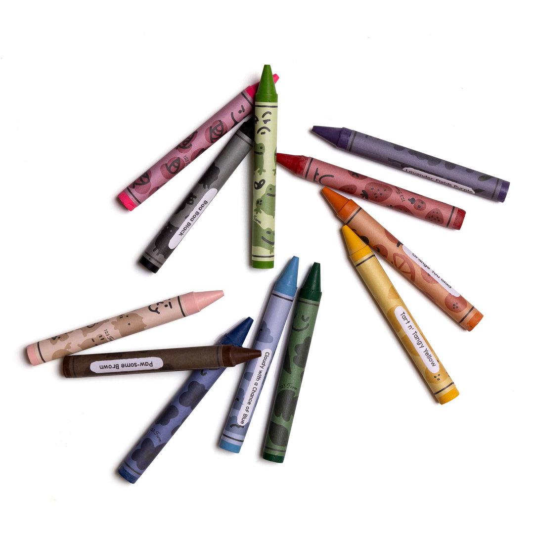 12 Beeswax Non-Toxic Crayons