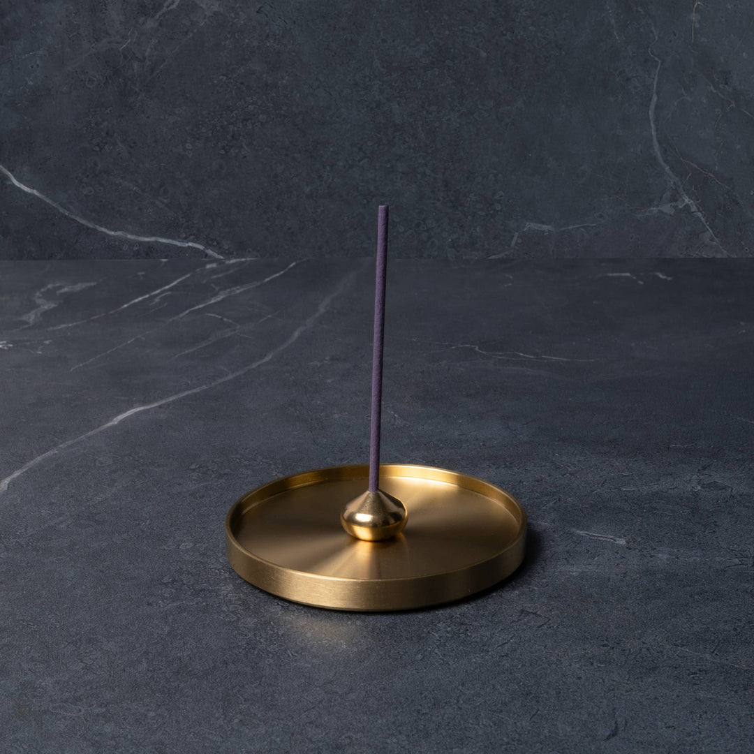 Copper Incense Holder + Tray Set