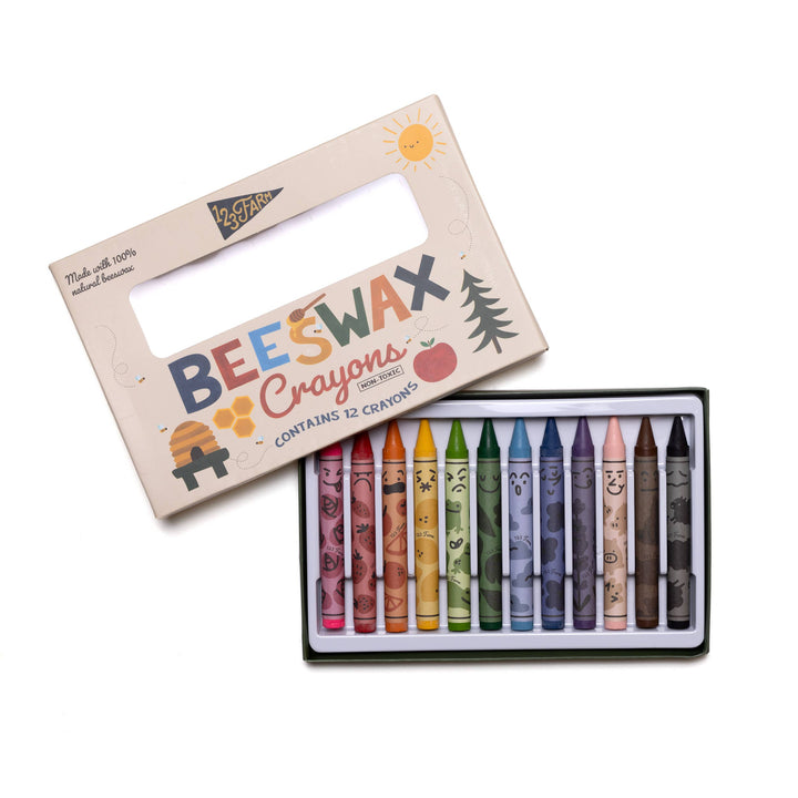 12 Beeswax Non-Toxic Crayons
