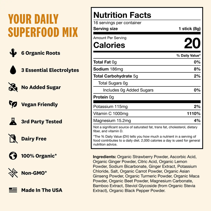 Superoot® Immunity Drink Mix  | Ginger Mango Yuzu