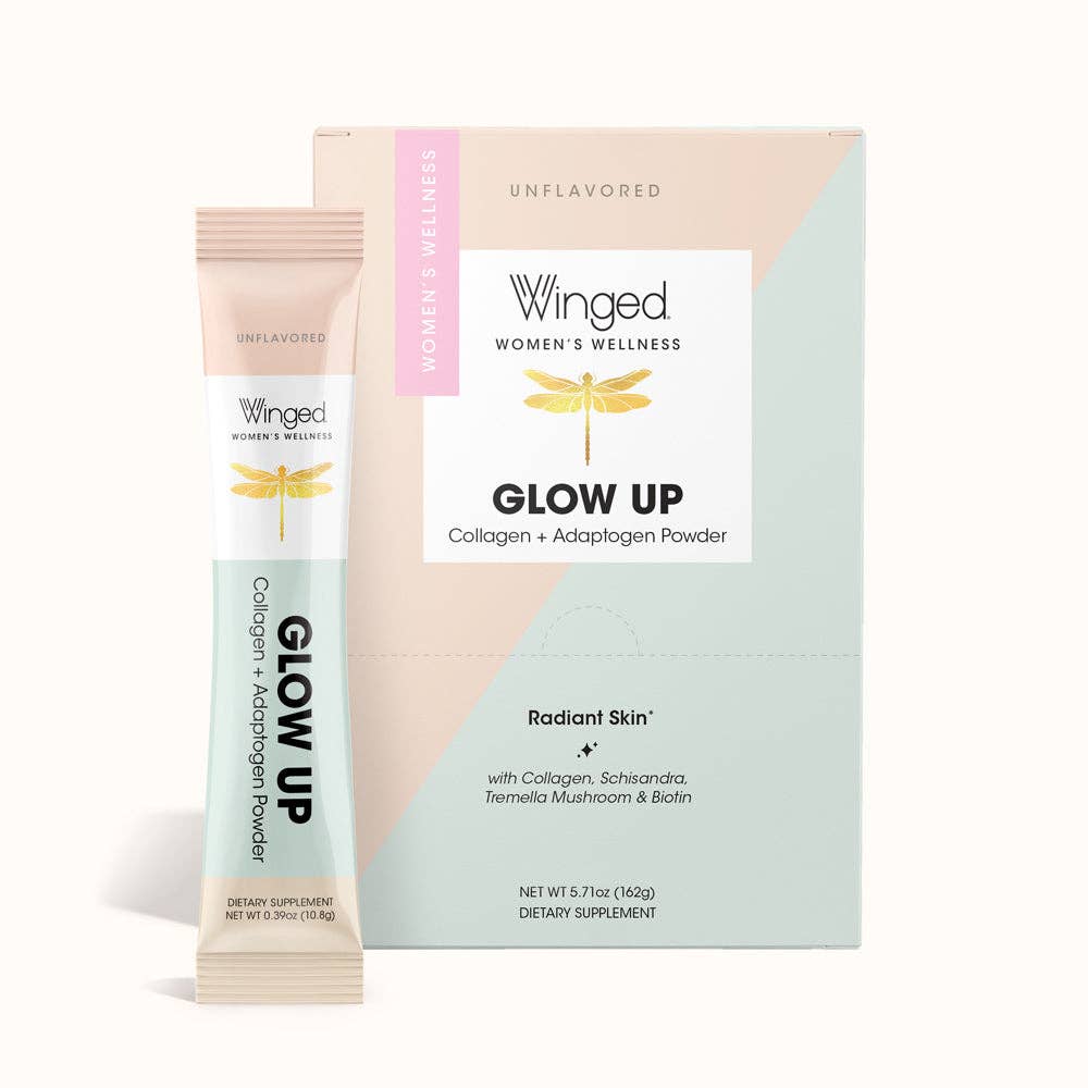 Glow Up Collagen & Stress Powder | Travel Packets (Unflavored)