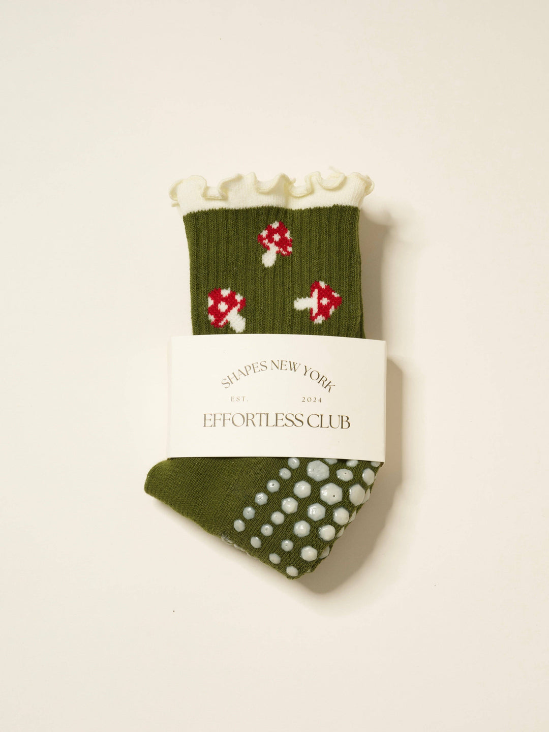 🍄 Mushroom Ruffle Grip Sock | Pilates Socks
