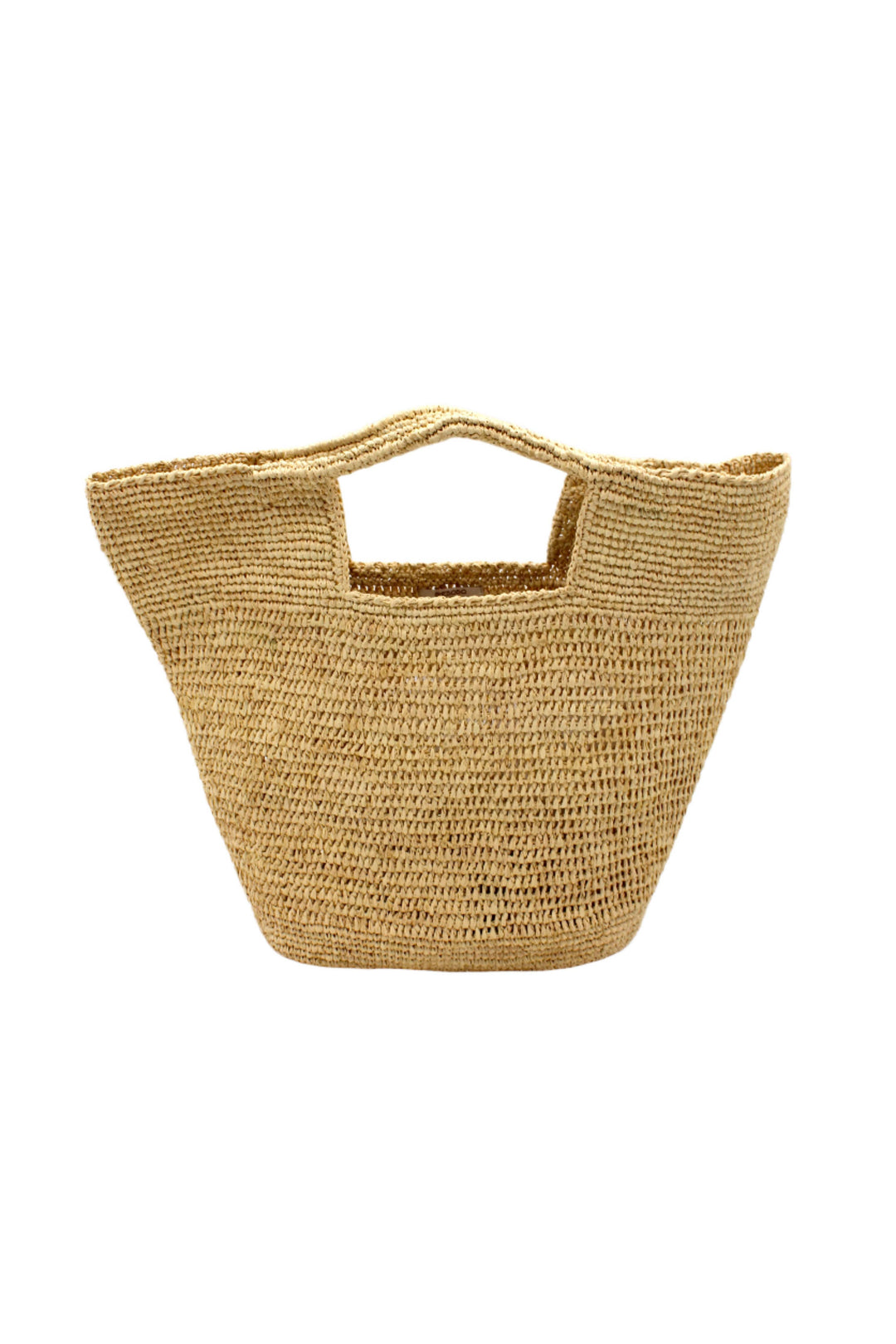 ConCon Crochet Raffia Straw Basket Handbag | Natural