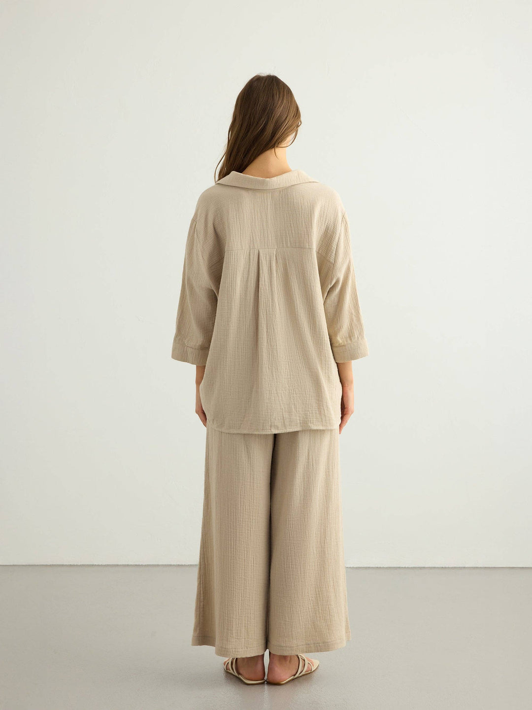 Back view of woman wearing The Handloom&