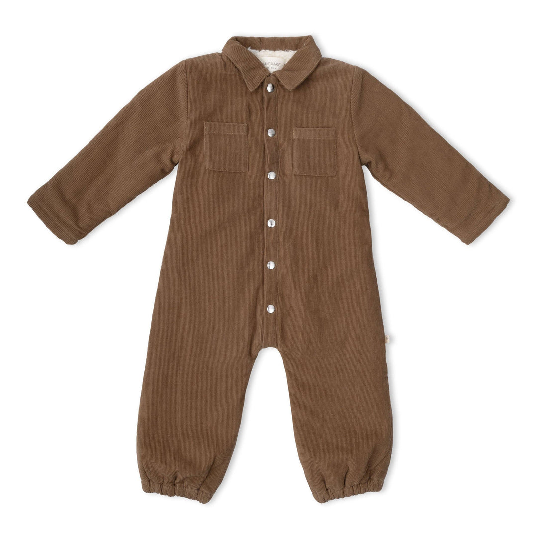 Organic Corduroy Jumpsuit | Brown