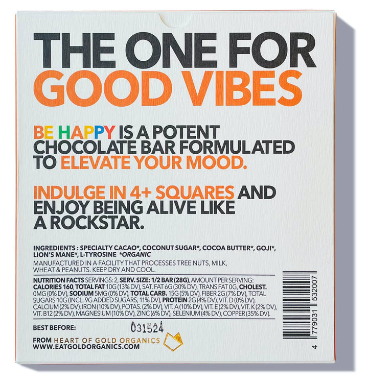 BE HAPPY | Adaptogenic Chocolate Bar